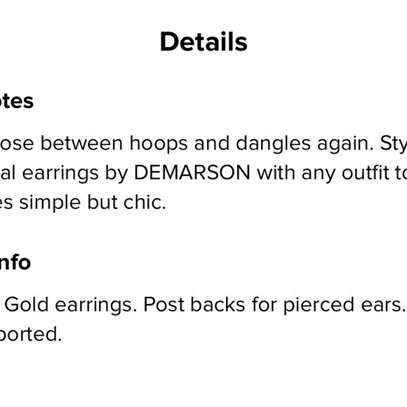 DEMARSON Mini Astra Hoops - Picture 7 of 7